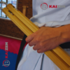 Nunchaku Octogonal de madera union con soga