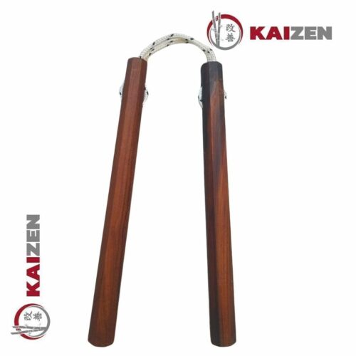 Nunchaku Octogonal de madera union con soga